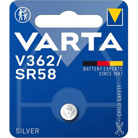 Micro Pile Bouton Varta Silver Sr58 - V362 1,55v (BLISTER 1 Unit)  Ø7,9x2,1mm