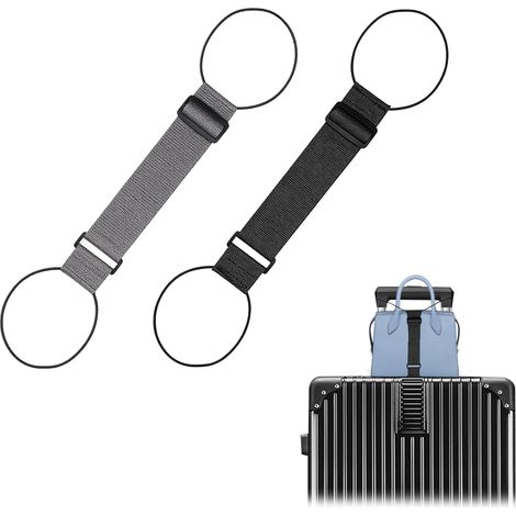 2 Pièces Elastic Fastening Belt for Luggage, Sangle Sac A Dos, Sangles Bagage Réglables Valises, Assure des Sangles De Connexion De Valise Sécurisées pour Attacher des Sacs, Accessoires De Valise (1/5)