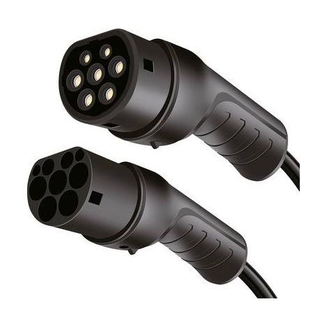 LOGILINK EVC0127 CÂBLE DE CHARGE POUR VÉHICULE ÉLECTRIQUE 5 M CÂBLE SPIRALÉ, AVEC CAPUCHON DE PROTECTION