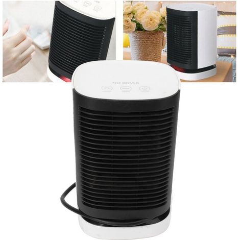 Portable Mini Oscillating Heater. Energy-Saving Electric Desktop Heater. White (1/5)