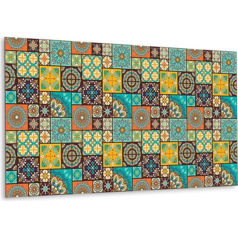 Panneau mural en vinyle autocollant - Lambris PVC - 100 cm x 50 cm - Patchwork (1/5)
