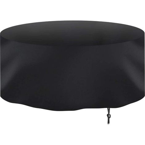 GROOFOO Meubles De Jardin Housse Rond Jardin Table Housse Imperméable Résistant Circulaire Patio Extérieur Meubles Tente Housse Anti-UV Dîner Chaise Table Housse Anti-poussière Ø148x60cm (1/5)