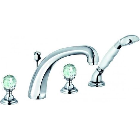 Kludi Adlon - Mitigeur de baignoire avec vidage, installation à 4 trous, chrome 5152405G5 (1/2)