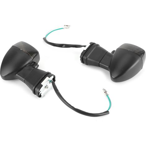 Clignotants Moto 2 Pièces Feux Clignotants Jaunes Lentille Noire Compatible Kawasaki ZX600 Ninja ZX-6R (1/5)