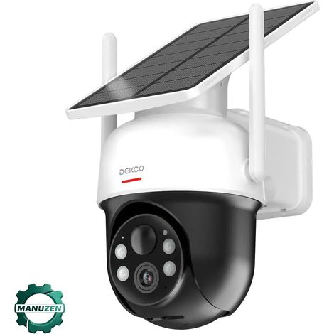 Manuzen - Caméra solaire Wi-Fi extérieure 3 MP – IP66 – Caméra solaire 3 MP (1/3)
