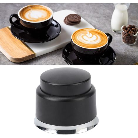 Kaffeetamper aus Edelstahl mit flachem Boden, 53 mm, für zwei Zwecke geeignet. (1/5)