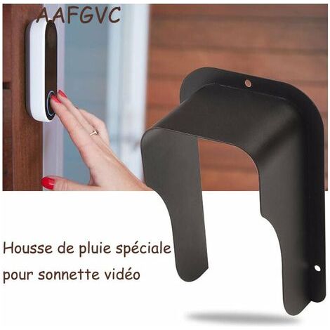 Protection et fixtion pour interphone, visiophone et sonnette, Couvercle MéTallique éTanche Versailles pour CaméRa VidéO, Sonnette, Serrure De Porte, Bouton De Portes D'AccèS, ProtèGe L'Appareil du So
