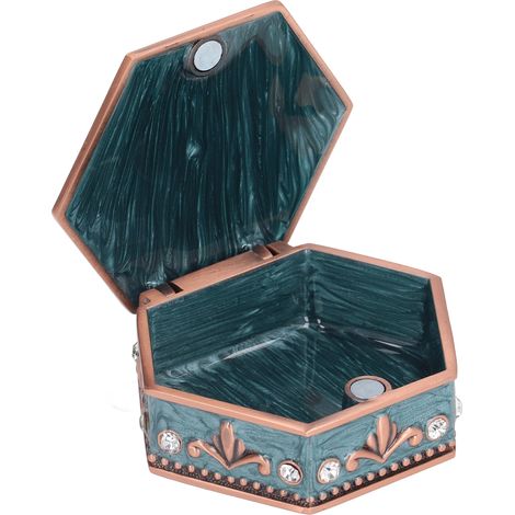 Boîte à Bijoux en Forme d'Étoile Hexagonale Vintage pour Accessoires - Coffret de Rangement pour Bijoux Collier Bracelet (1/5)