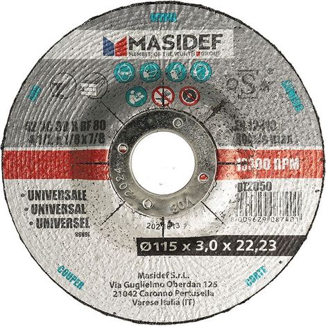 Disco taglio D.115x3,0mm universale