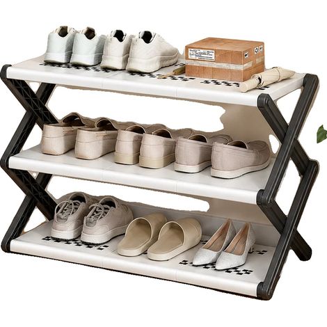 Contenitore per scarpe, design pieghevole, struttura a X resistente, colori assortiti (1/2)