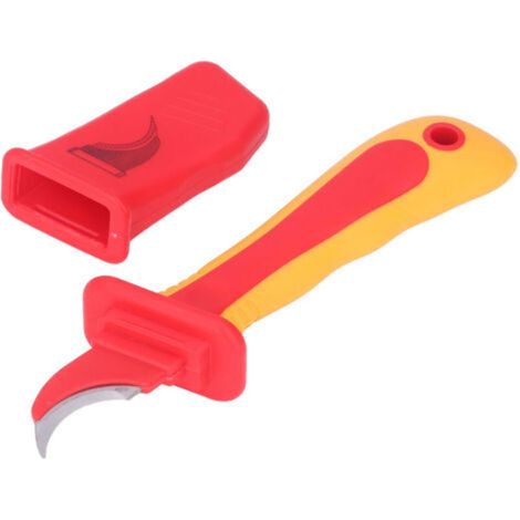 Couteau isolé pour électricien, résistance à haute tension, coupe antimagnétique, Type faucille IEC60900 (1/5)
