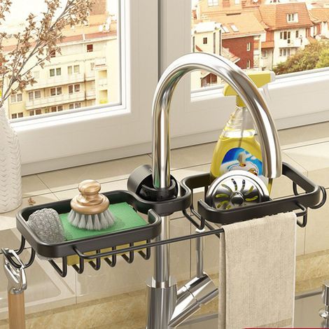 Abtropfgestell für Küchenarmaturen, Spülbeckenabtropfgestell, Geschirrständer, Wäschetrockner aus Stahlwolle (1/5)