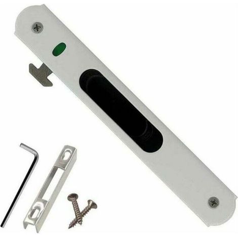 Serrure porte coulissante - Verrouillage crochet Acier inoxydable - Fenêtre et porte vitrée (1/5)