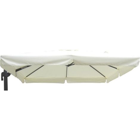 Toldo de repuesto para sombrilla de jardín cortavientos mod. Saturno 3x4 Ecru