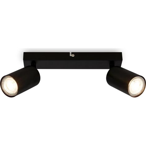 Plafonnier suspension de salle de bain, culot GU10, max. 5 W, LED, suspension de salon, suspension de chambre, spot LED de plafond, noir (1/5)