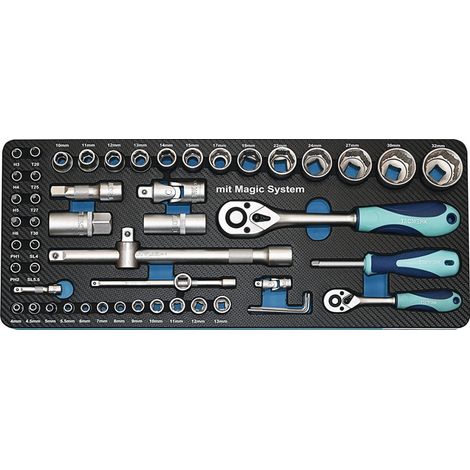 TECWERK Steckschlüsselsatz 55-tlg.1/4+1/2 Zoll SW 4-32mm Z.72/72 6KT TECWERK
