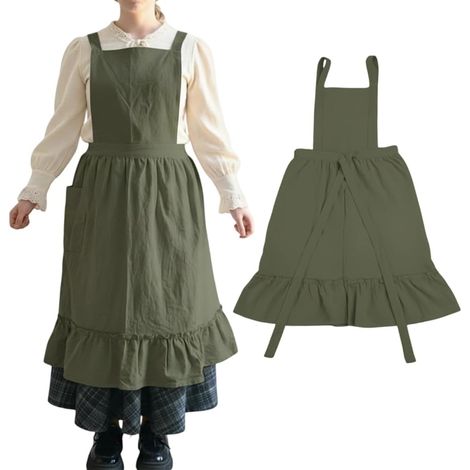 Tablier de Cuisine pour Femme, Tabliers Vintage Créatifs avec Poche (1/5)