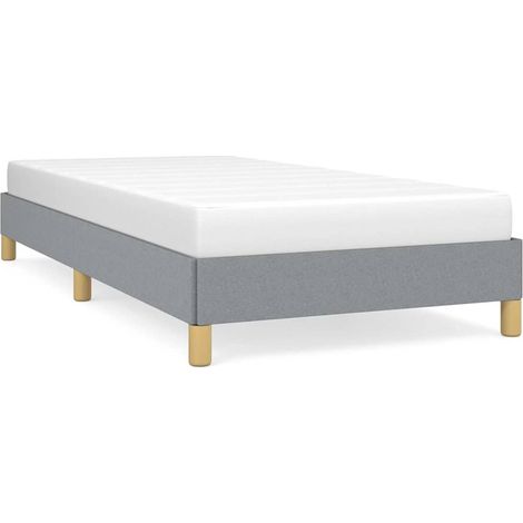 Bed Frame without Mattress Light Grey 100x203 cm Twin XL Fabric vidaXL (1/5)