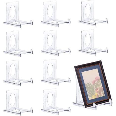10-piece presentation stand, adjustable stand, transparent plastic plate holders/easels for menus and advertising--DTEKGAZ