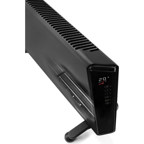 Delonghi – Chauffage électrique à convecteur 2200 W – Vitrocéramique – Pour espaces intérieurs – Affichage 24h – Couleur gris (1/5)