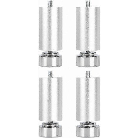 Pieds métalliques robustes et réglables, filetage M10, compatibles avec les supports de meubles - argent 25 cm (1/5)