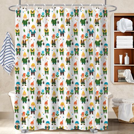 Rideau de douche en polyester 180x180 original cache baignoire pour maison de vacances au bord de la mer (1/5)