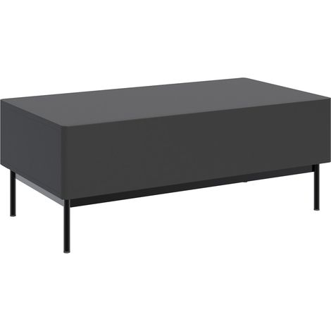 Selsey Olio – Couchtisch mit zwei Klappen - schwarz - 100x53 cm (1/5)
