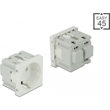 Delock Tomacorriente Easy 45 con conexiÃ³n a tierra 45 x 45 mm