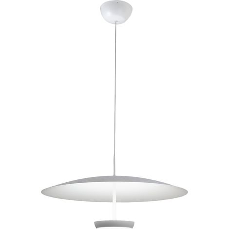 Suspension Led Yuko 40 W 3200 Lm 3000 K À Intensité Variable, Structure En Métal Et Méthacrylate, Blanche - Yuko (1/3)