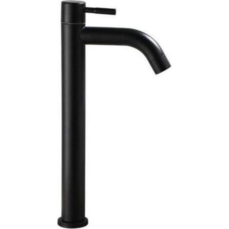 Robinet De Salle De Bain - Froid Seul - Revêtement Noir Anti-rayures - Raccord 3/8 Pouce - 30,5 X 13,7 Cm (1/4)