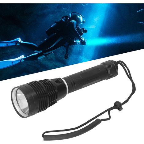 Lampe torche sous-marine haute puissance 1200 lm, lampe de plongée professionnelle, étanche IPX8, lampe de recherche extérieure (1/5)