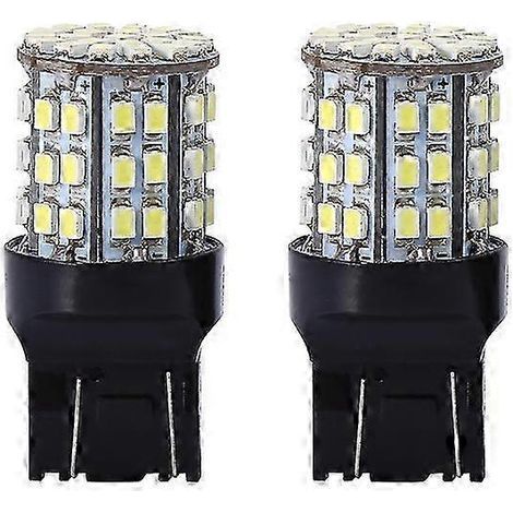 Lot de 2 ampoules LED 7443 64-SMD blanches 6\xa0000\xa0K pour feux recul freinage et (1/4)