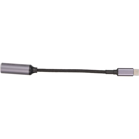Câble CC vers USB-C 6,3 x 3,0 mm, 100 W, entrée femelle vers sortie mâle, en nylon, pour tablette, téléphone et PC. (1/5)