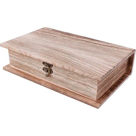 Wooden Hinged Lockable Box Jewellery Storage for Case Crfats Sundries Organizer (1/4)