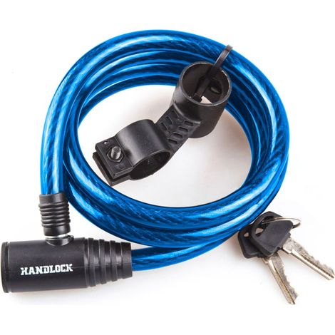 Lucchetto per bicicletta con lucchetto a spirale con chiave 1,0x120 cm blu
