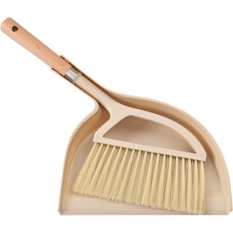 Mini jeu de balais et d'étagères - manche en bois - adapté pour le nettoyage des planchers, mobilier robuste et élégant (1/5)