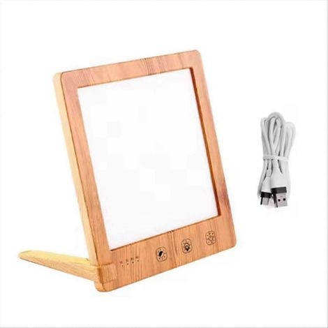Lampe de luminothérapie LED solaire naturelle, intensité réglable, modèle P otherapy, éclairage doux et efficace, design ajustable pour usage quotidien (1/5)