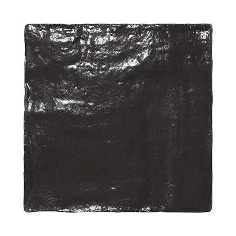 Eiffel Art Construction – Carrelage mur effet zellige bejmat satiné noir 10x10 cm – Finition rustique et authentique – Chaque pièce unique – Pour murs intérieurs et extérieurs