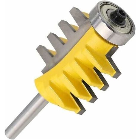 8mm Shank Rail Finger Reversible Joint Router Bit Cone Tenon Cutter for Woodworking Carpenter Tools MUMU (1/4)