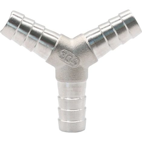 Raccord coudé en Y (16 mm) pour tuyau d'arrosage, té en Y, 2, 3 ou 4 voies, en acier inoxydable 304 pour eau et gaz. (1/5)