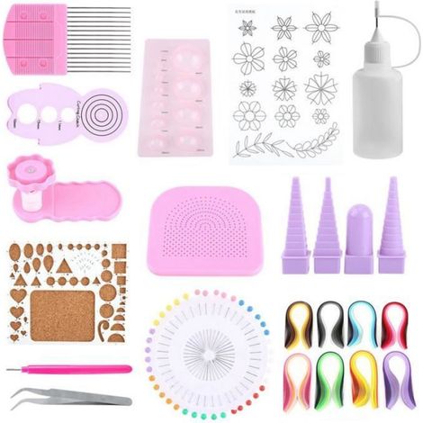 Kit Quilling - Ensemble Outils de Roulement et Fendus pour Création Artisanale en Papier - 1 Pièce (1/4)