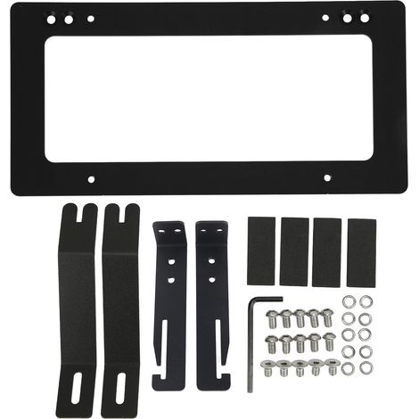 Plaque d'immatriculation support en alliage d'aluminium noir pour Tesla Model 3 2017-2022 (1/5)