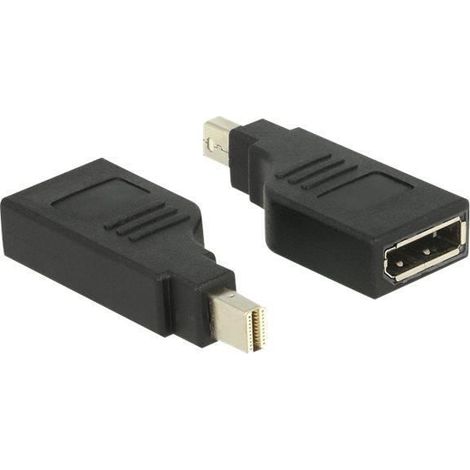 Adaptador - DELOCK - Mini DisplayPort a DisplayPort - 4K - Retrocompatible 1080p - Negro