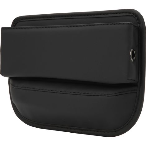 Lot de 2 organiseur d'espace pour siège auto en cuir PU, range latéral multifonction console centrale avec poches, type droit (1/5)