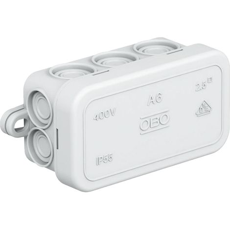 OBO Bettermann 2000001 Abzweigkasten (L x B x H) 80 x 43 x 34 mm Lichtgrau (RAL 7035) IP55 1 St. (1/2)