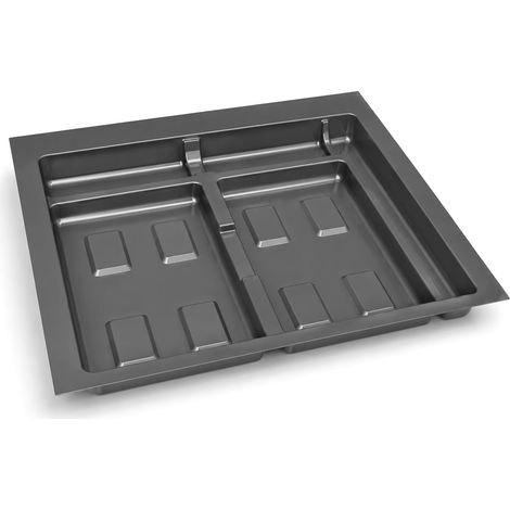 Base Recycle pour poubelles pour tiroir de cuisine, 2 cavitès, Plastique gris anthracite, Plastique, 1 ut. (1/5)