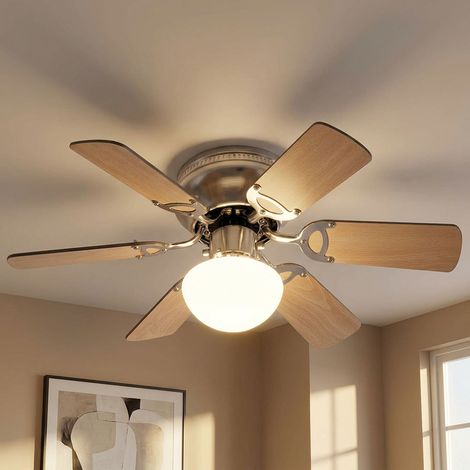 LED Deckenventilator Deckenlampe 3 Geschwindigkeitsstufen Lüfter, Sommer-/Wintermodus, 3,7W, 320lm warmweiß, DxH 76x28 cm