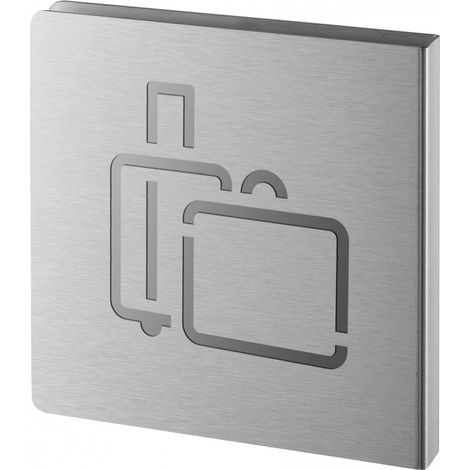 Pittogramma deposito bagagli in acciaio inox spazzolato 120 x 120 mm – THIRARD (1/2)
