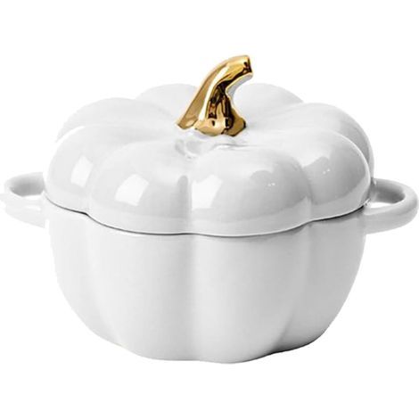 Keramik-Kürbissuppenschalen für den Backofen – Mini-Kürbissuppenschalen mit Deckel. Ideal für Zuhause, Thanksgiving und Halloween.