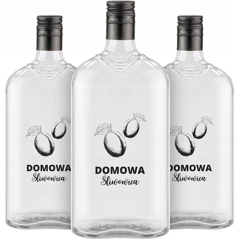 10 bottiglie CLASSIC da 500 ml con stampa SLIVOVICA FATTA IN CASA (1/4)